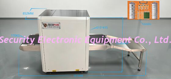 Escáner de equipaje de rayos X de menos de 03 μGyH Ideal para la seguridad de la iglesia Peso bruto 380 Kgs Solución de inspección