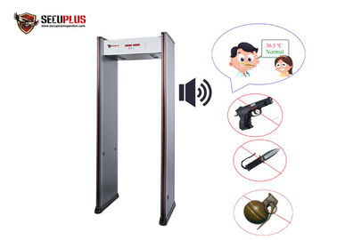 detector de metales del marco de puerta de la seguridad 50/60HZ con el sistema de detección de la temperatura del IR